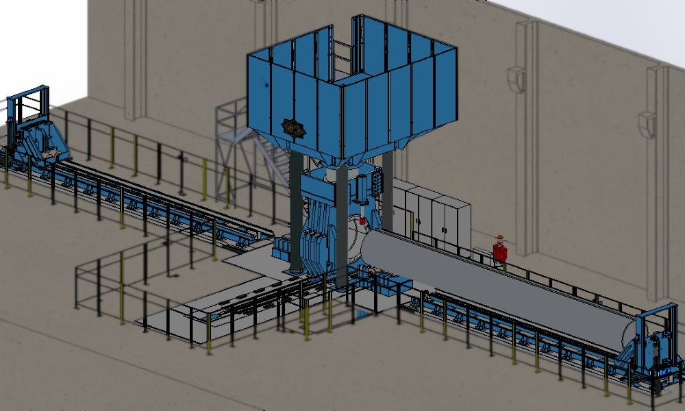 pipe processing machine calibration press